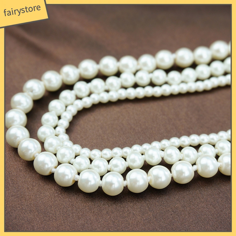 Dây chuyền nhiều lớp đính hạt ngọc trai nhân tạo kiểu dáng thời trang dành cho nữ