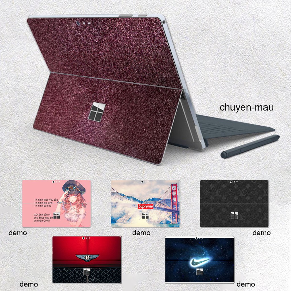 Skin dán Aluminum Chrome tím chuyển màu cho Surface Go, Pro 2, Pro 3, Pro 4, Pro 5, Pro 6, Pro 7, Pro X