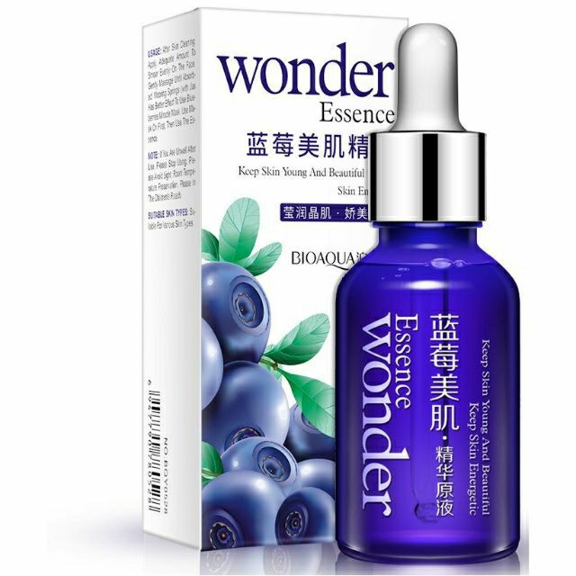 Wonder Essence Serum Việt Quất Kiểm Soát Dầu Thu Nhỏ Lỗ Chân Lông - Giúp Sáng Da Chính Hãng Bioaqua