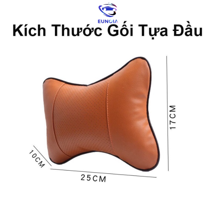 Gối Tựa Đầu Chống Mỏi Cổ Khi Lái Ô Tô Da Chất Lượng Cao Dùng Cho Xe Hơi EUNOIA