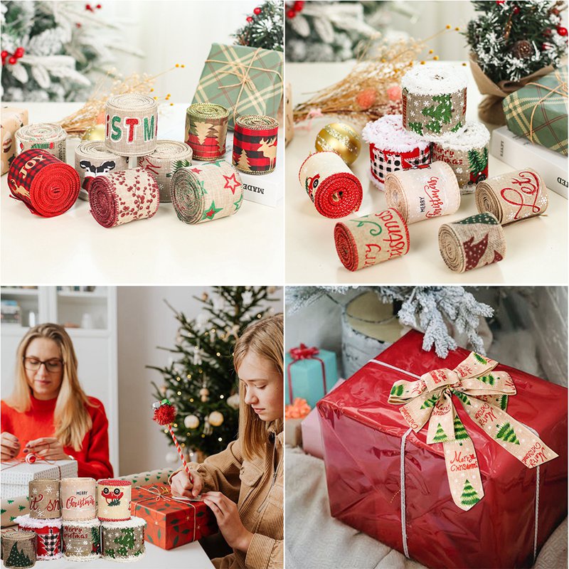 Cuộn Dây Ruy Băng 2 / 5 / 6M Trang Trí Giáng Sinh Năm Mới trang trí noel 2023