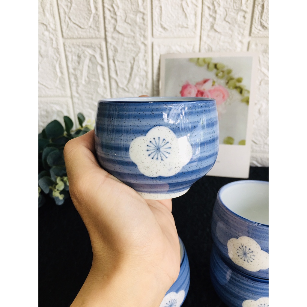GỐM NHẬT - BỘ 4 LY TRÀ HOA ĐÀO