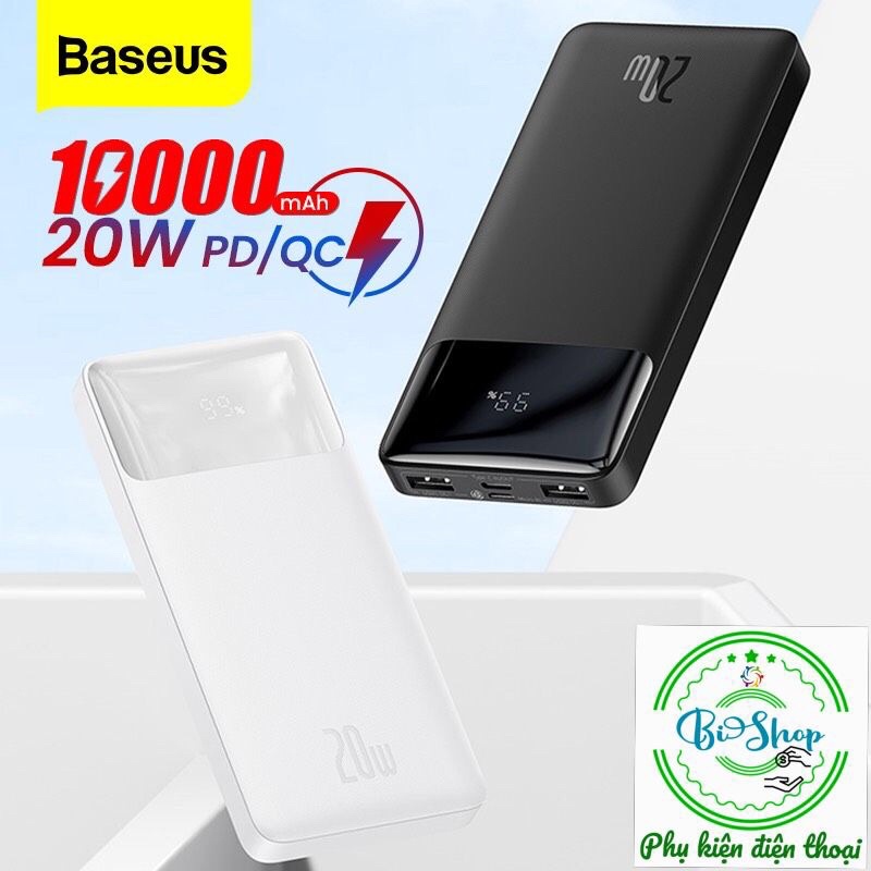 Pin Sạc Dự Phòng 20000mah bipow cho iphone ipad android samsung oppo xiaomi sạc nhanh 20w chính hãng baseus