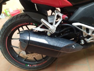 Ốp pô sơn carbon cho winner x 150