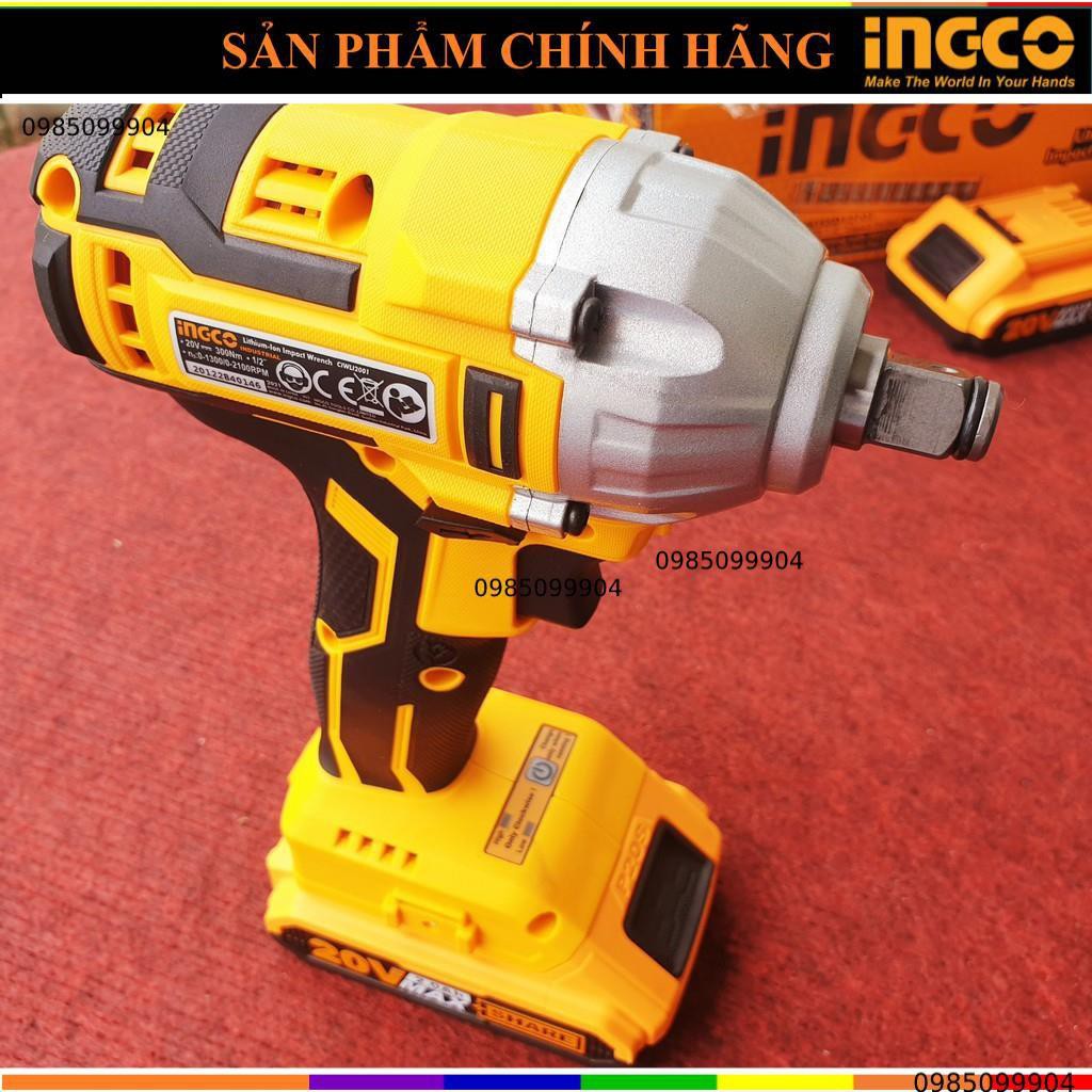 Máy siết bulong 300Nm dùng pin không chổi than  20V INGCO CIWLI2001 [CHÍNH HÃNG]