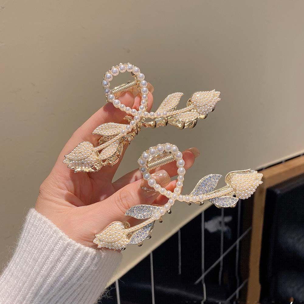 Kẹp Tóc Họa Tiết Hoa Bằng Hợp Kim Ngọt Ngào WMES15H Cho Nữ