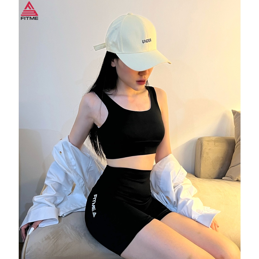 Quần đùi tập gym yoga Fitme legging nữ cạp cao nâng mông co giãn 4 chiều cao cấp QNTG