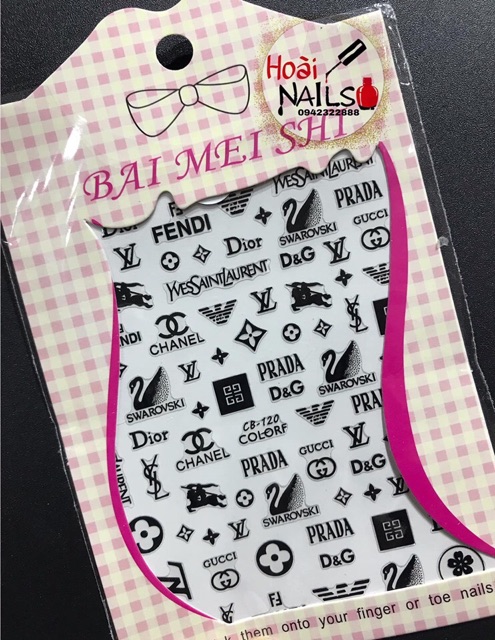 Sticker thương hiệu - Phụ kiện Nail Giá Rẻ