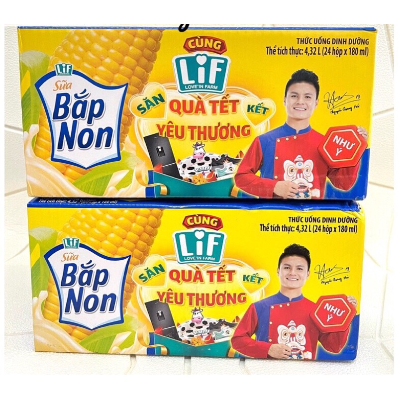 Sữa Bắp Non LiF Kun thùng 24 Hộp x 180ml