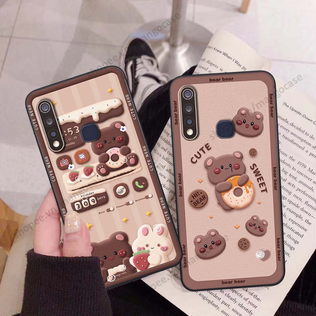 Ốp lưng Vivo Y19 / U3 hình gấu, thỏ, đồng hồ cute dễ thương
