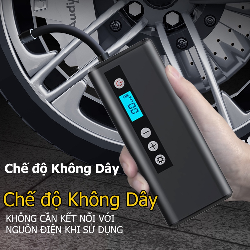 Amazefan Máy bơm không khí điện Máy bơm lốp ô tô Máy bơm di động Tayar Kereta Kỹ thuật số phát hiện áp suất lốp cho xe đạp xe máy Scoot