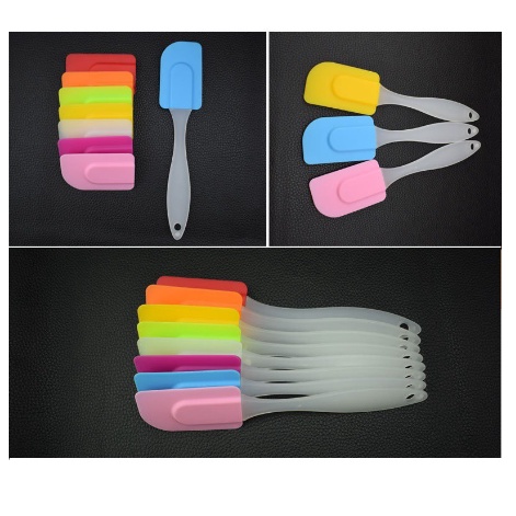 Phới Dẹt Silicon Quấy Bột /Làm Bánh An Toàn Không Bị Xước Men Chống Dính