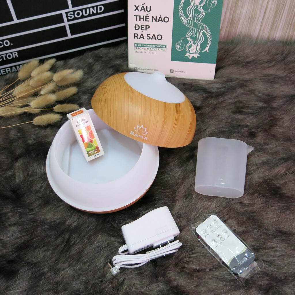 (Tặng Điều Khiển) Máy Khuếch Tán CHÍNH HÃNG SAMA Máy Phun Sương Khuếch Tán Tinh Dầu Bí Ngô- Dung Tích 500ml