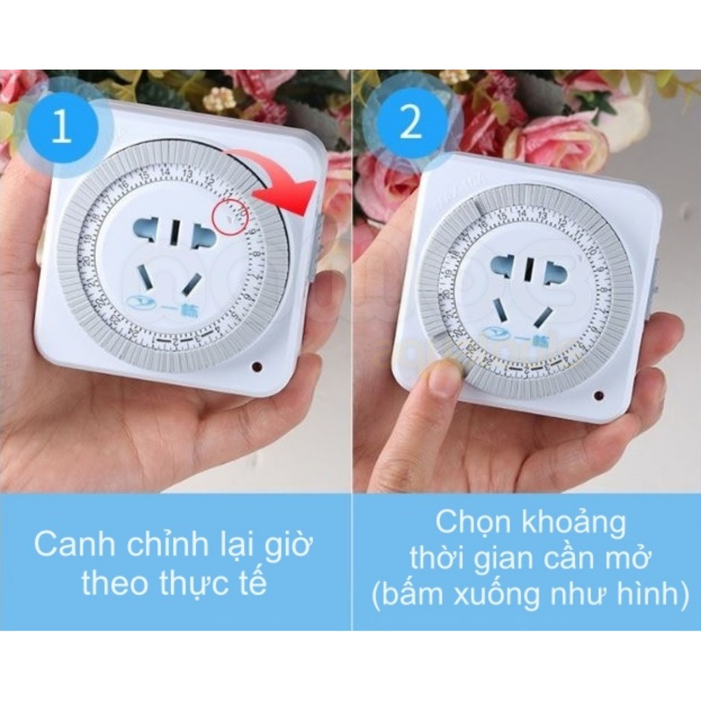 Hẹn Giờ Cơ ☘ Timmer 24h ☘ Hẹn Giờ Bật Tắt Tự Động Đèn - CO2 - Quạt Cho Bể Cá, Bể Thuỷ Sinh