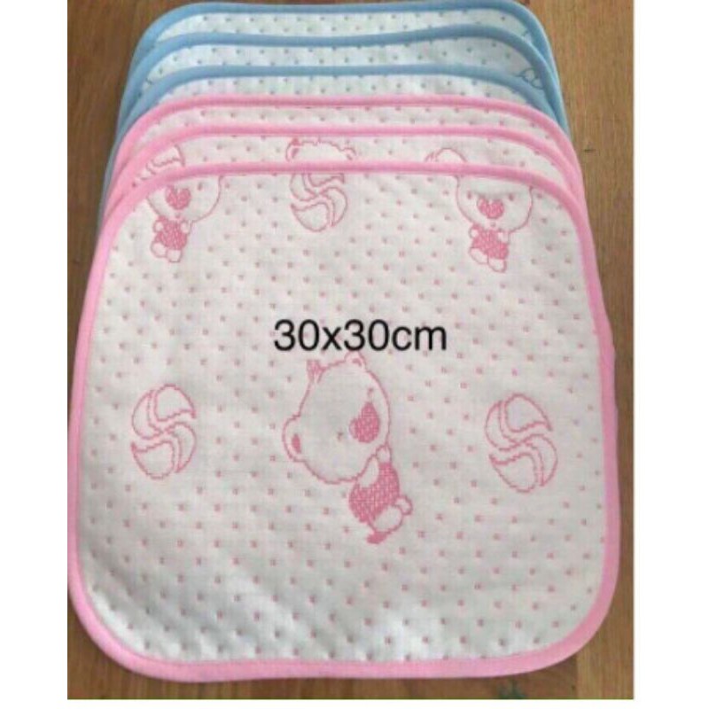 Lót Chống Thấm Thay Bỉm Cho Bé Sơ Sinh 4 Lớp Siêu Mềm Siêu Thấm Kích Thước 30X30Cm