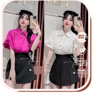 06043. áo sơ mi/ sơ mi nữ/sơ mi kiểu tay bồng