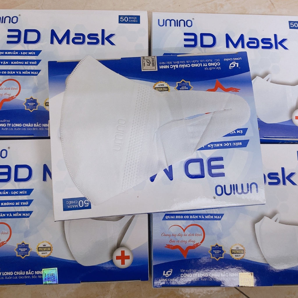 Khẩu trang 3D Mask-Siêu lọc khuẩn-Lọc mùi-Êm vừa vặn-Không bí thở-Quay đeo co dãn mềm mại-hộp 50 cái | BigBuy360 - bigbuy360.vn