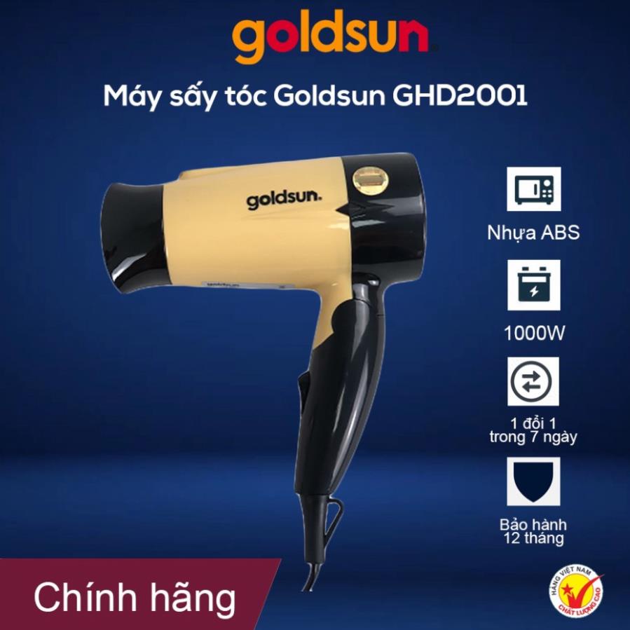 Máy Sấy Tóc,  Máy sấy tóc Goldsun GHD2001 siêu bền - sấy mạnh – nhanh khô – Bảo hành 12 tháng