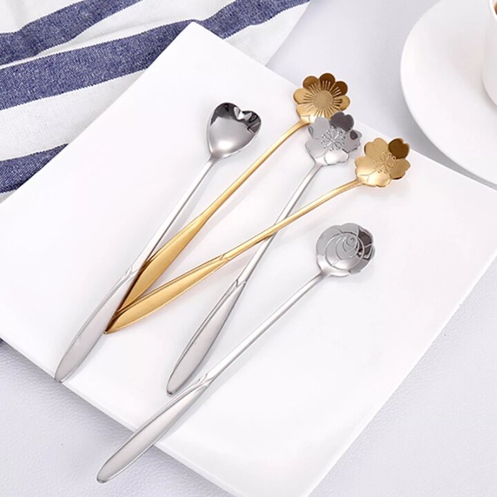 Muỗng cafe muỗng hình hoa hình trái tim cao cấp sang trọng MD8