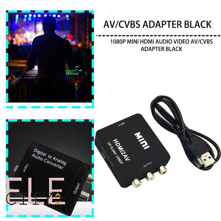 Bộ Chuyển Đổi 107ele 1080p Hdmi Mini Vga Sang Rca Av 3.5mm Audio