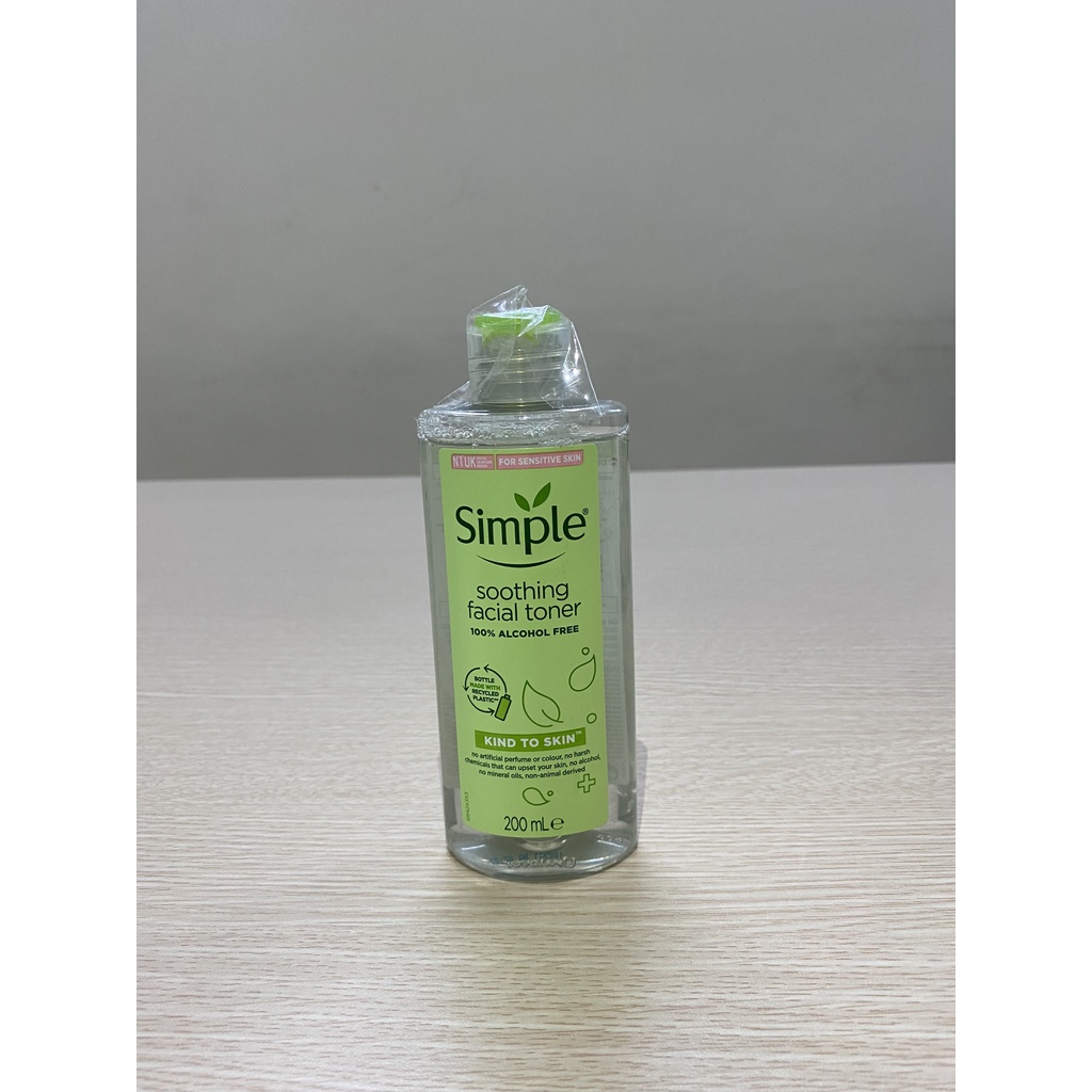 Nước Hoa Hồng Simple Soothing Facial Toner 200ml - Không Chứa Cồn, Cân Bằng Âm Và Làm Dịu Da