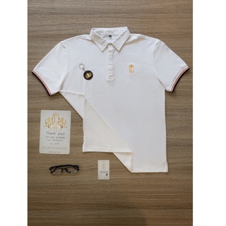 Áo polo nam white classic lush vải cá sấu cotton mềm mịn thoáng mát thấm mồ hôi trẻ trung năng động