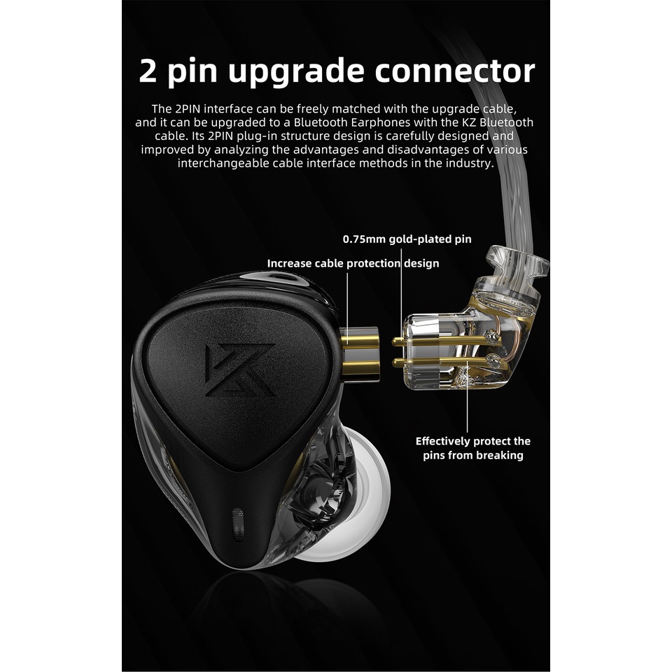 Tai nghe nhét tai KZ ZEX Pro có dây âm thanh HIFI thiết kế độc đáo