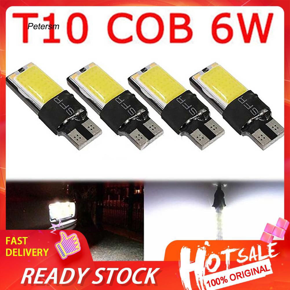 Bộ 4 Đèn LED T10 W5W 194 168 OCB 6W Dành Cho Xe Hơi
