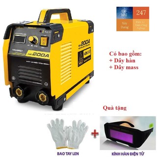 Máy hàn điện tử Hồng Ký HK 200A Tặng Kèm mặt nạ hàn Và Bao tay len