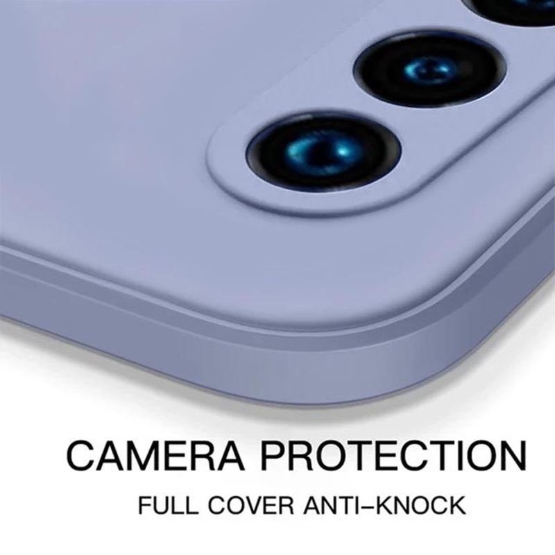 Ốp Điện Thoại Silicon Viền Vuông Mềm Bảo Vệ Camera Cho Samsung Galaxy A01 A11 A31 A51 A71