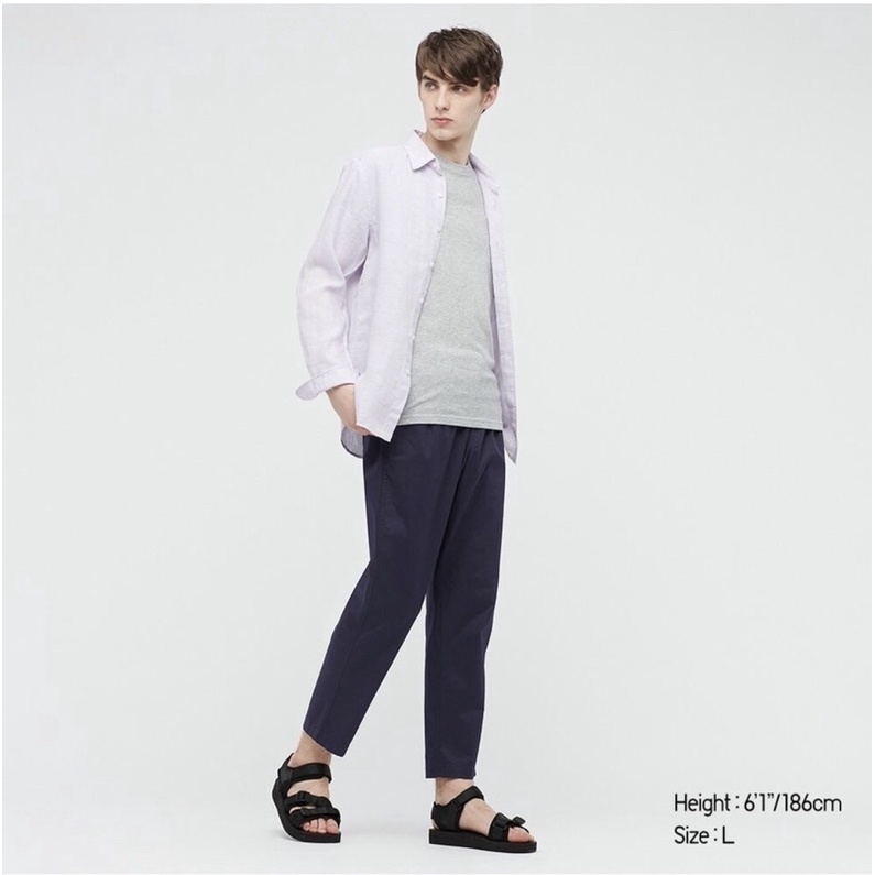 Quần suông nam Uniqlo Auth dài đến mắt cá