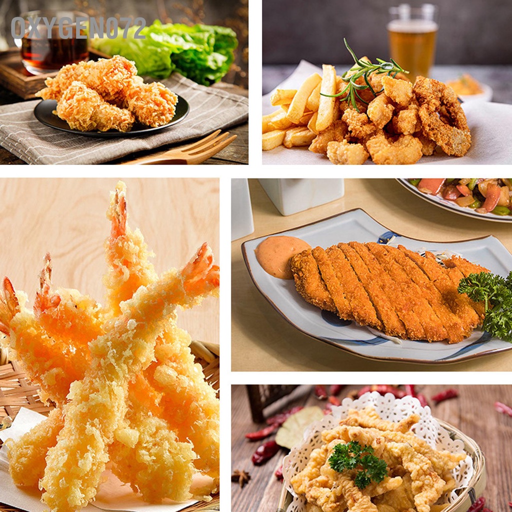 Oxygen072 Nồi chiên không gỉ Tempura nhỏ của Nhật Bản sâu bằng thép có ngăn thoát dầu kiểm soát nhiệt độ cho cá gà kiểu Pháp