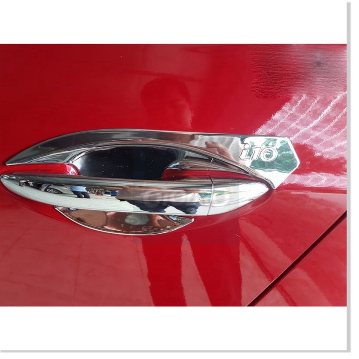 Ốp tay nắm, hõm cửa xe Huyndai I10 2021-2022 from mới, mạ crom cao cấp