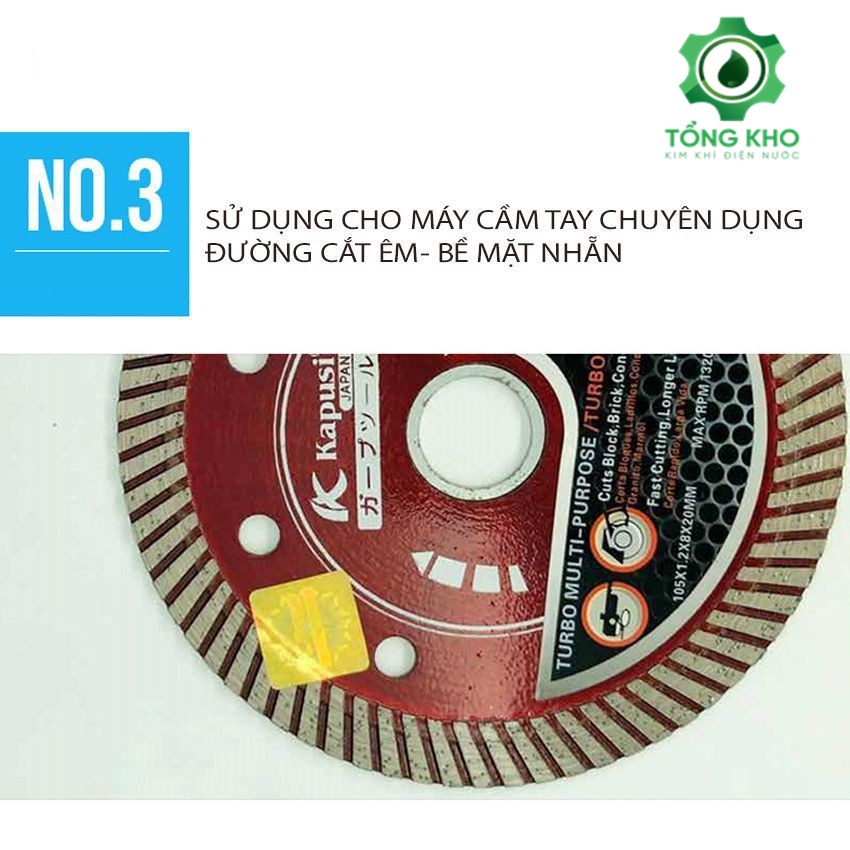 Đá cắt đa năng Kapusi Japan chính hãng Nhật - Đá cắt sắt, thép, inox, siêu sắc, bền cao cấp - Tổng kho kim khí điện nước
