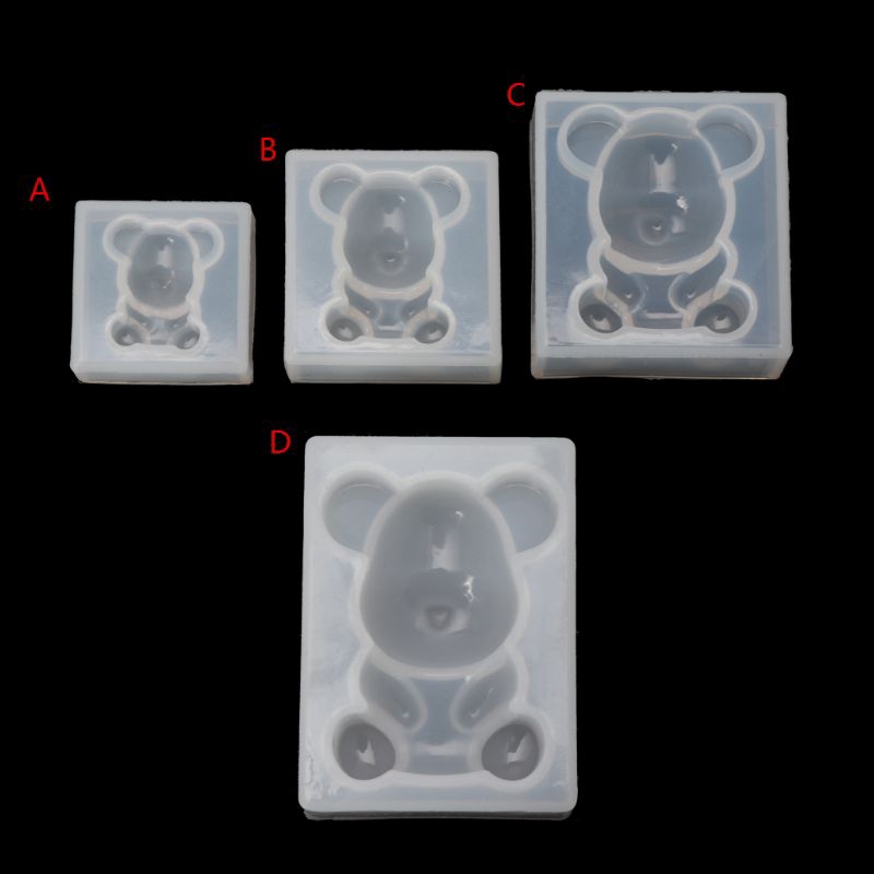 Khuôn silicone đổ epoxy tạo hình gấu làm bánh kẹo trang sức