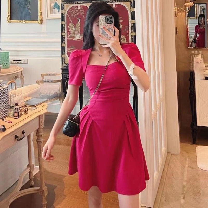 Váy Đi Dự Tiệc Cưới Ôm Body Trẻ Trung  Nữ Đầm Công Sở Cao Cấp ,Tay Bồng Sang Trọng Thiết Kế