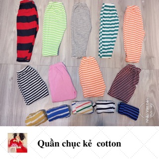 Quần chục kẻ cotton cho bé combo 10 quần