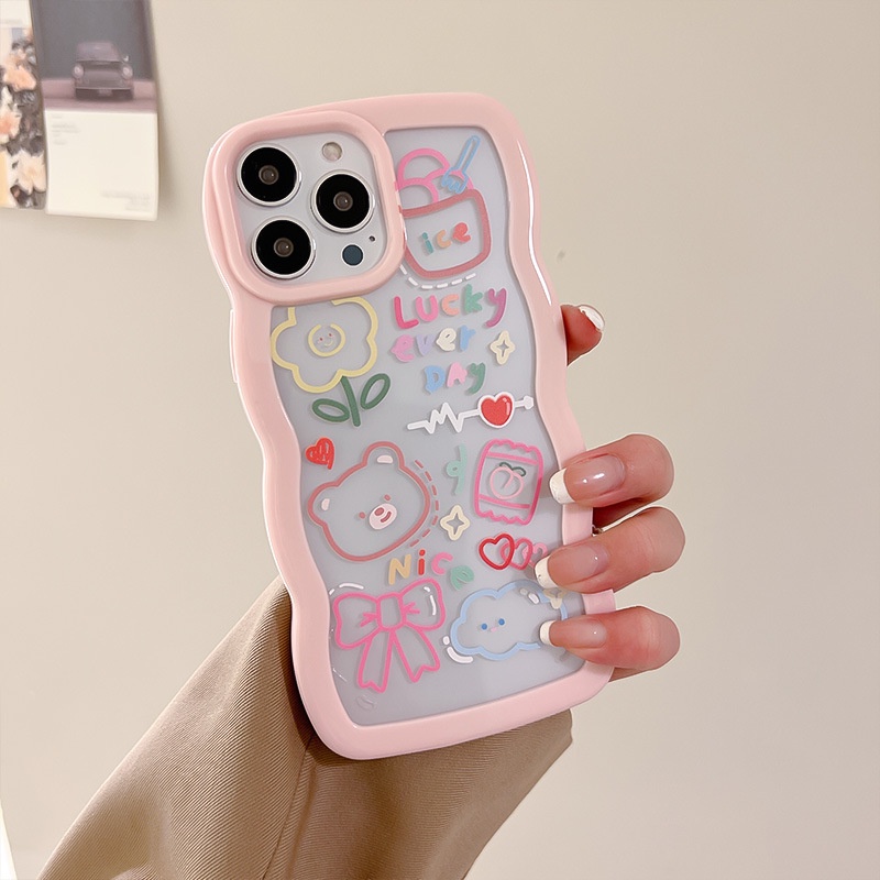 Ốp lưng iphone Ốp Điện Thoại Silicon Họa Tiết Ren Cho iphone13Pro / 11 / 14proPromax / xs / xr / 7 / 8 Dinuo case