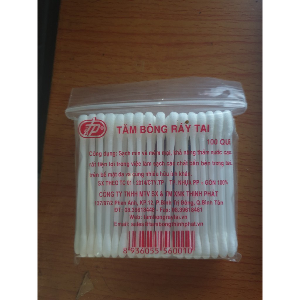 Tăm bông ngoáy tai người lớn 100 que - như hình 2-3
