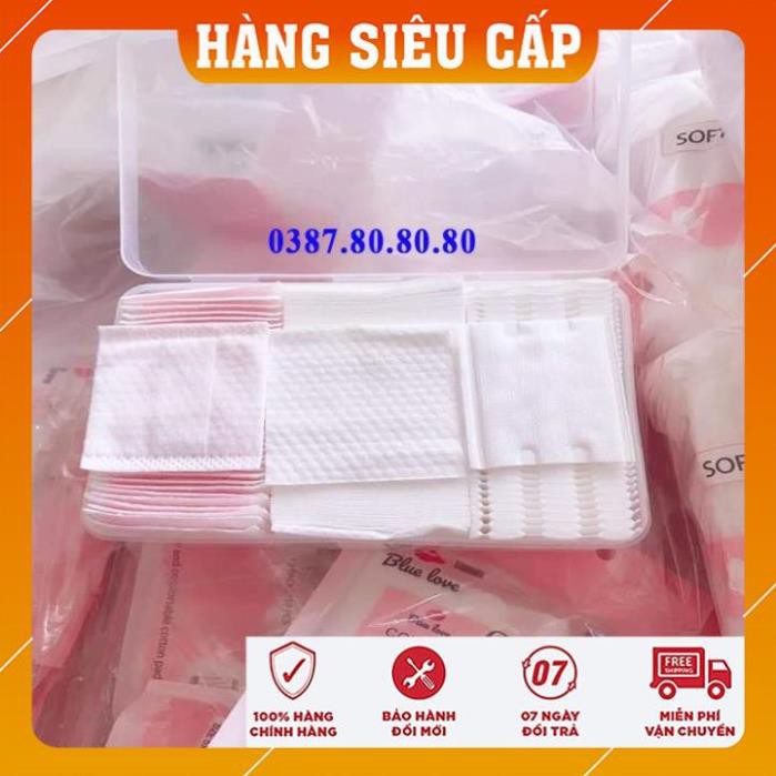 [FreeShip-NHẬP KHẨU 100%] Bông tẩy trang cotton pads cao cấp siêu mềm mịn, chất dai/ Bông tẩy trang blue love 260 miếng