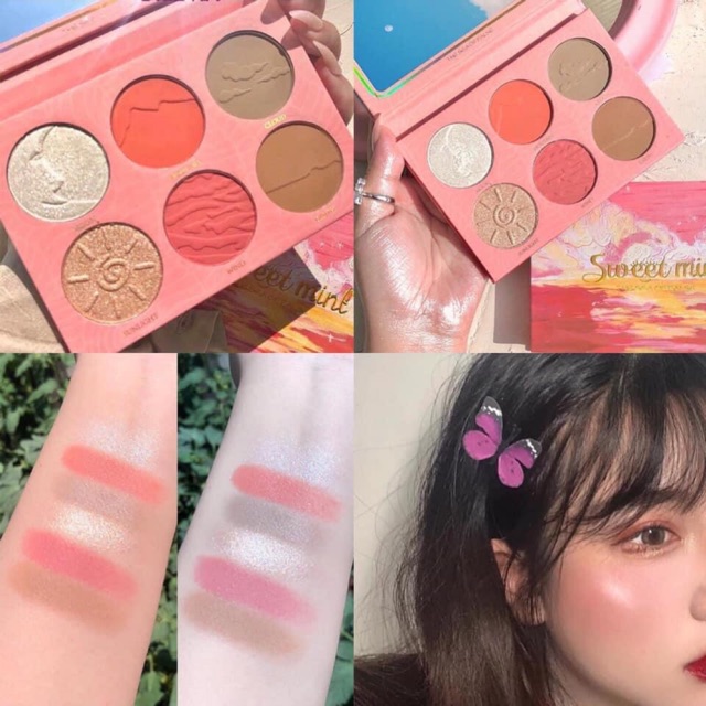 Bắt sáng -Má hồng -Khối 6 ô Sweetmint