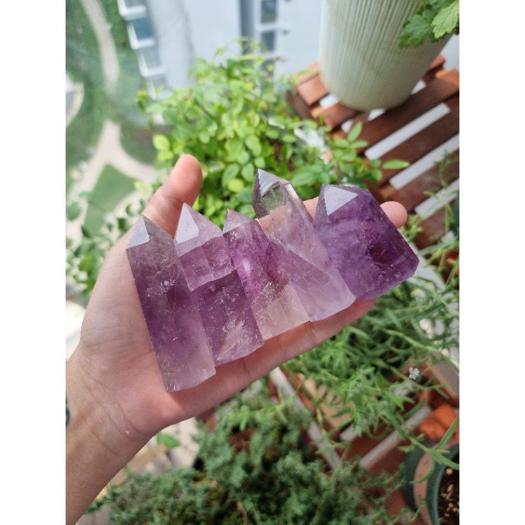 Trụ Thach Anh Tím Dùng Trong Tarot, Reiki, Thiền Định
