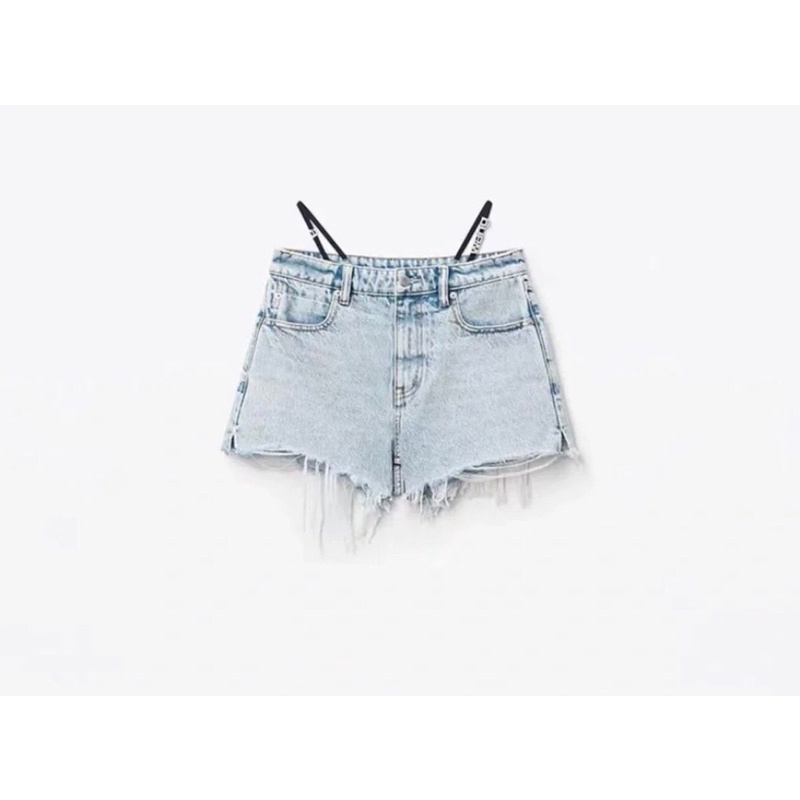 Quần short denim cao cấp thương hiệu Alexander Wang 2022 thiết kế mới độc đáo phong cách