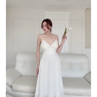 Đầm 2 dây chéo lưng cột nơ siêu sexy