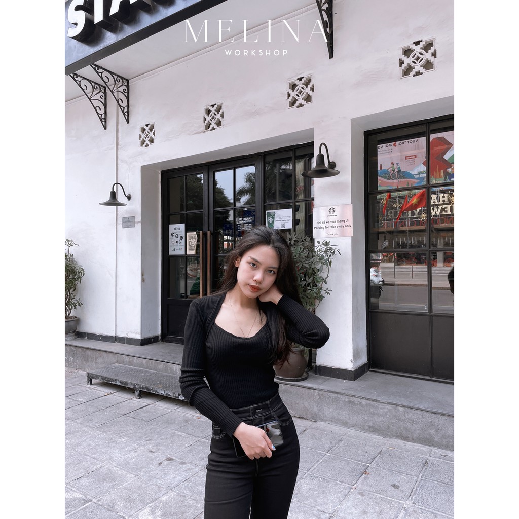 [MELINA'S CHOICE] Áo len nữ đi Sapa 🥰Đà lạt cổ vuông - Layla Knit