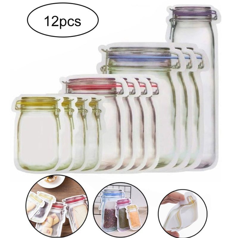 Set 12 Túi Zip Đựng Thực Phẩm Tiện Lợi