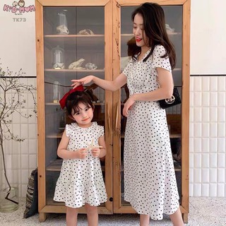 ĐẦM MẸ VÀ BÉ CHẤM BI XINH
