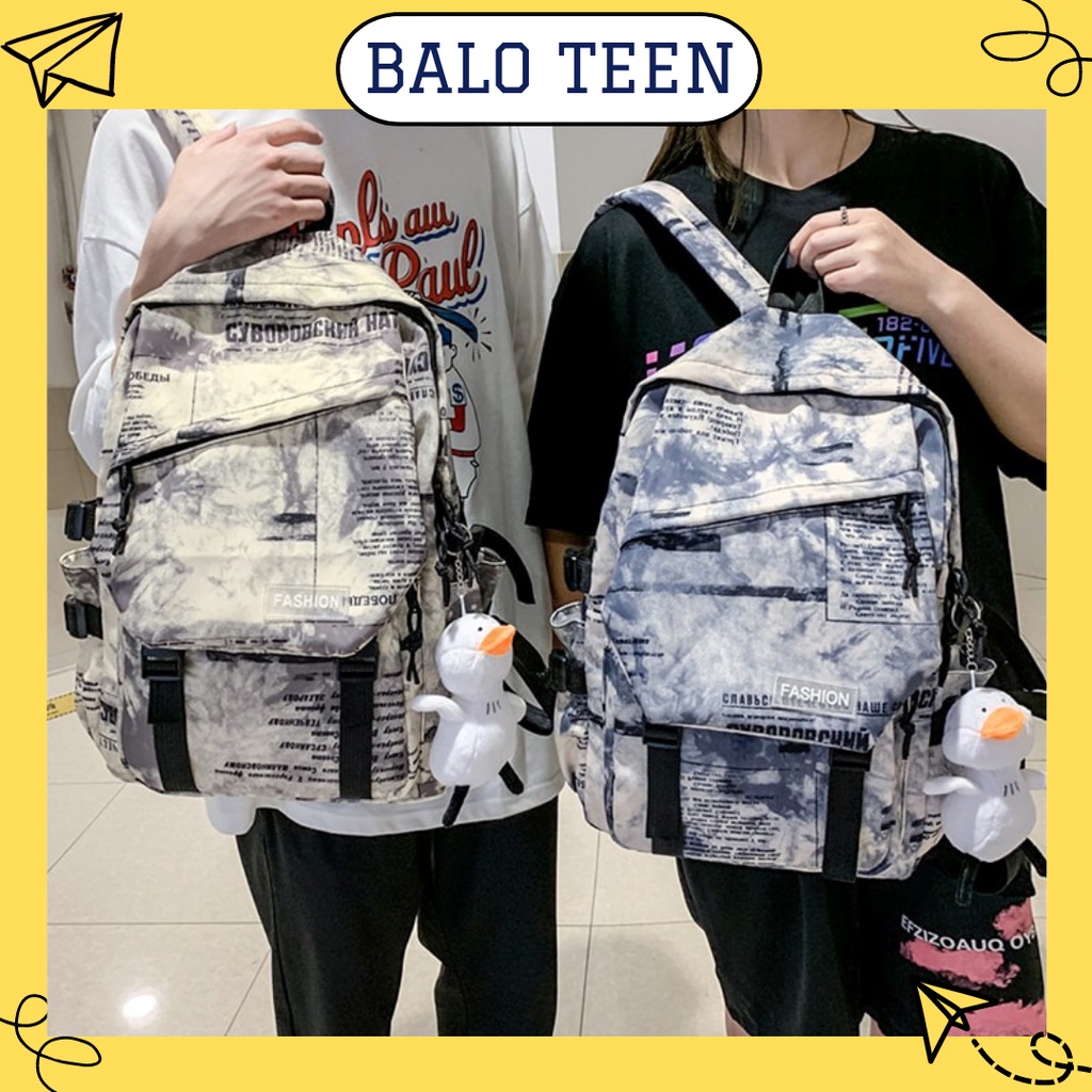 BALO ULZZANG TEEN THỜI TRANG THỂ THAO - TÚI CẶP XÁCH ĐI HỌC UNISEX CHO NAM - NỮ HOT TREND MÀU VỆN