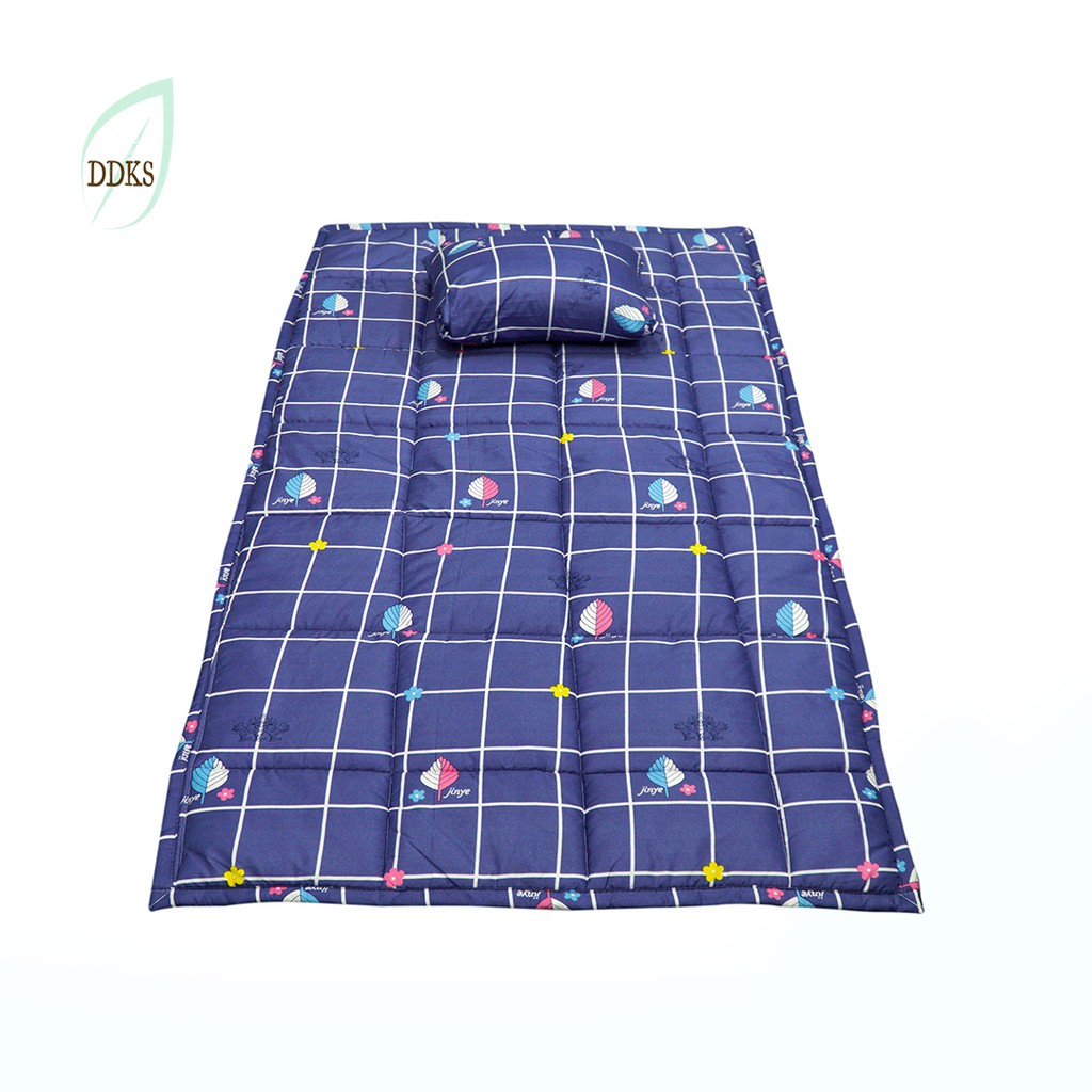 Sét nệm ngủ trải sàn 4 món / nệm 1 người nằm size: 100cm x 190cm x 3cm [ mang đi mọi nơi siêu tiện lợi ]