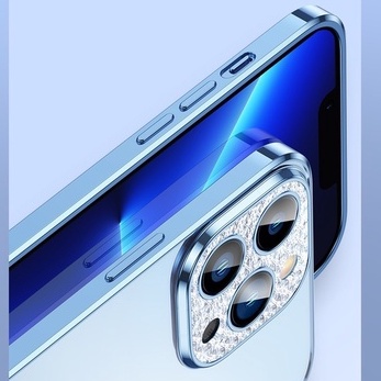 Ốp lưng kèm khung bảo vệ Lens Camera Sulada cho Smar IPhone14 /14 Pro Max / 12 / 13 Pro Max, lưng nhám viền mầu theo máy